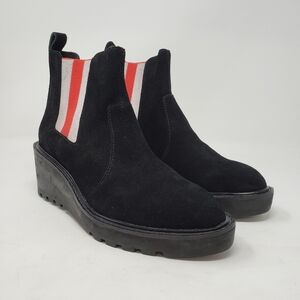 Cecelia New York Gemma Suede Wedge Boots size 7 in black